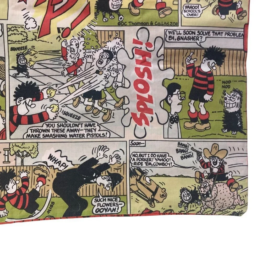 Beano Dennis the Menace Pillowcase Fabric Panel Cotton Blend John Lewis 18x27